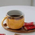 燈籠形狀石器杯 芥末色